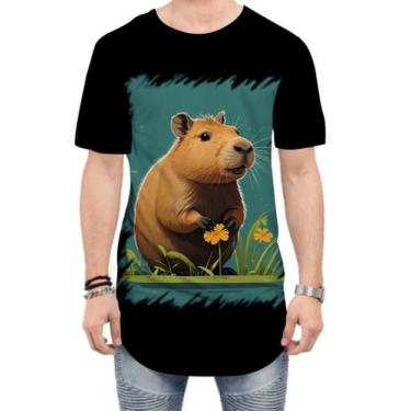 Imagem de Camiseta Longline Capivara do Bem Animalzinho 16 - Kasubeck Store®, P