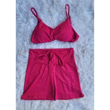 Imagem de Short e Top com bojo Conjunto Academia Feminino Fitness - Pijamas Viço