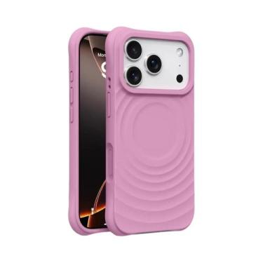 Imagem de Capa De Carregamento Sem Fio Magsafe Para iPhone, Silicone Com Efeito 