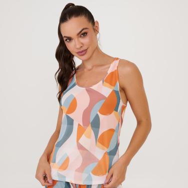 Imagem de Regata Decote Costas Estampa Poliamida Soft Donna Carioca-Feminino