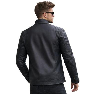 Imagem de Jaqueta  Couro PU Peluciada Forrada Premium-Masculino