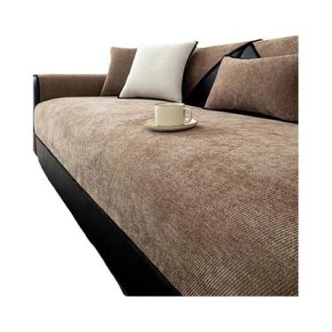 Imagem de Capa De Sofá Minimalista Antiderrapante Em Chenille Para Todas as Esta