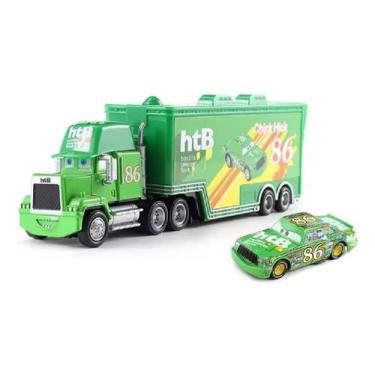 Imagem de Carreta Caminhão E Carrinho Relâmpago Dinoco Chick VERDE - Genérica