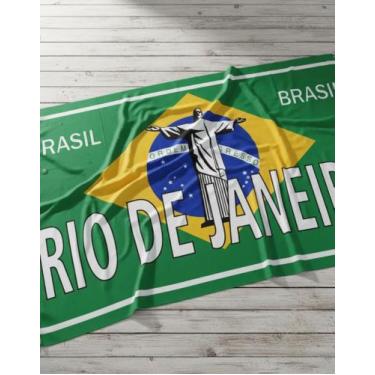 Imagem de Canga De Praia Estampada Lembrança Copacabana Rio De Janeiro - Corban,