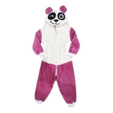 Imagem de Macacão Infantil Fantasia Parmalat Bebê Urso Panda - ANJO DA MAMÃE, Ro
