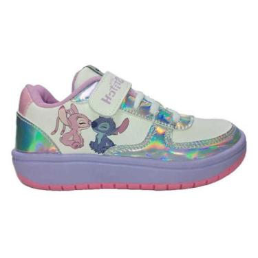 Imagem de Tênis Infantil Menina Disney Stitch Holografico Branco 31 - Disney / S