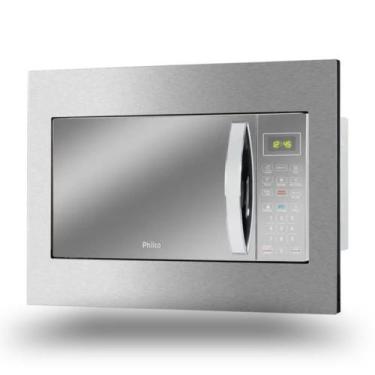 Imagem de Micro-ondas de embutir pmb30e 127v philco prata limpa facil, Prata, 11
