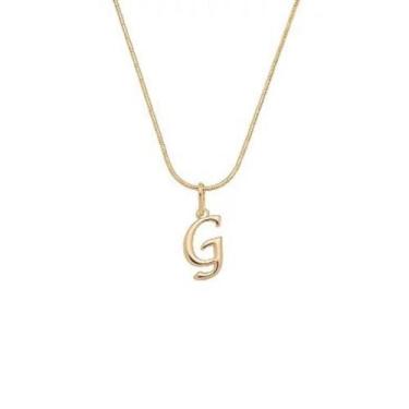 Imagem de Colar veneziana com pingente letra G - Banhado em ouro 18k - Valencio 
