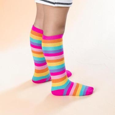 Imagem de Meia Infantil Divertida 3/4 Cano Alto Duck 0743 Cor:MulticolorTamanho: