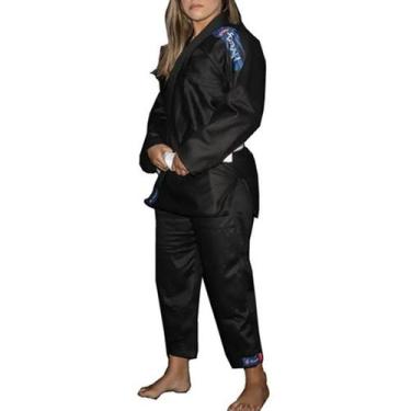 Imagem de Kimono Torah Jiu Jitsu Trançado Flex Preto, Preto, A3