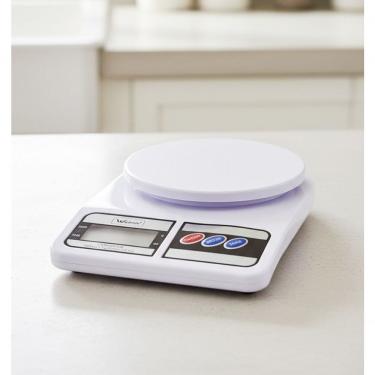 Imagem de Balança Eletrônica Digital de Cozinha Precisão 10kg com Tara para Uso Doméstico Branco Wellmix
