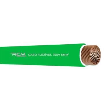 Imagem de Fio Cabo Flexível 750V 6mm Verde para Instalação de Circuitos com Alta Flexibilidade RCM Cabos Elétricos