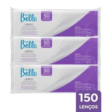 Imagem de Kit 3 Lenço para Depilação Falso Tecido Fibra Natural Branco 50un Depi