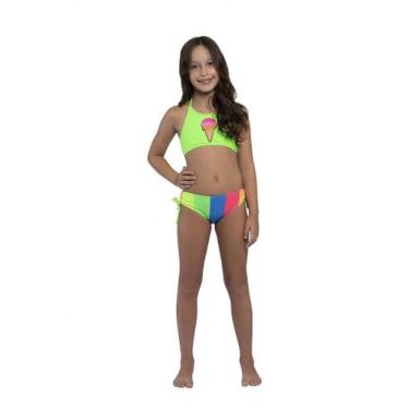 Imagem de Biquini Infantil Feminino Sirikids Verde / Colorido / Sorvete 36896, V