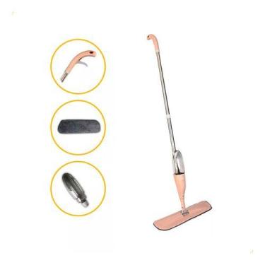Imagem de Mop Spray Rodo Esfregão Com Reservatório E Refil Microfibra Cor Rosa -