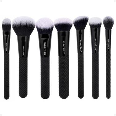 Imagem de Kit de Pincéis Macrilan Noir Collection: N01, N02, N03, N04, N05, N06 