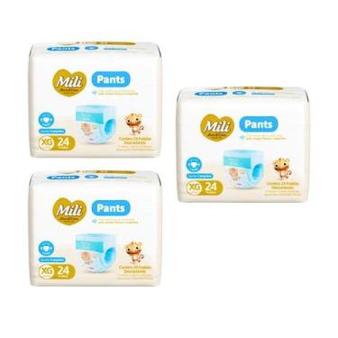 Imagem de Kit C3 Fralda Pants Premium XG C24 - Mili Love&Care - Mili Sa