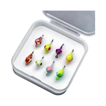 Imagem de Kit De Iscas Para Pesca No Gelo 8pçs/32pçs ANFS Iscas Artificiais Rígi