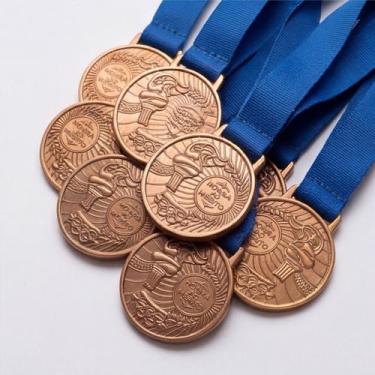 Imagem de Kit C10 Unidade Medalhas Esportivas De Campeonato 50mm - Camisa 10, Br