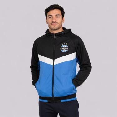 Imagem de Jaqueta Grêmio Trilobal com Capuz Tricolor - Natural Cotton, GG