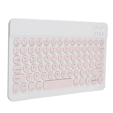 Imagem de Teclado sem fio Bluetooth, teclado Bluetooth estilo tesoura com tampa redonda para smartphone para tablet(cor de rosa)