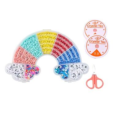 Imagem de Kit de miçangas coloridas para fazer colares multifuncionais, contas de argila de polímero, acrílica, acessórios de joias
