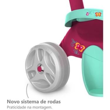 Triciclo Mototico Passeio Pedal Rosa 693 Velotrol Infantil Motoca