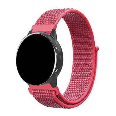 Imagem de Pulseira 20mm Nylon Loop compatível com Samsung Galaxy Watch Active 1 e 2 - Galaxy Watch 3 41mm - Galaxy Watch 42mm - Amazfit GTR 42mm - Amazfit GTS - Amazfit Bip - Marca LTIMPORTS (Pink)