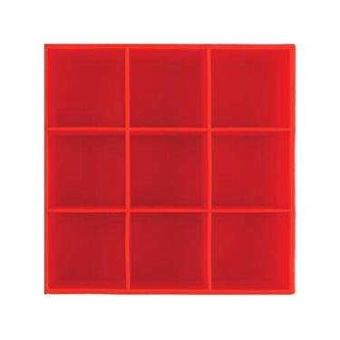 Imagem de Dexas Bandejas de cubo de gelo de seis cubos de silicone, conjunto de dois, vermelho