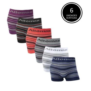 Imagem de Kit Com 6 Cuecas Boxer Box Masculina Microfibra Sortida