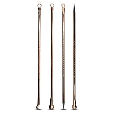 Imagem de Kit com 4 Extrator Cureta Removedor de Cravos, Acne e Espinhas