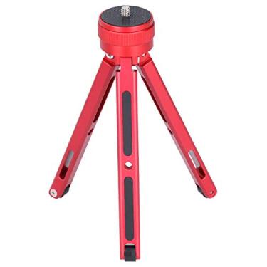 Imagem de Mini tripé, 3-13 cm ajustável flexível universal 1/4" parafuso resistente suporte de montagem de mesa para celular câmera esportiva (vermelho)