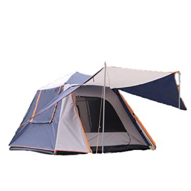 Imagem de Tenda dobrável de camada dupla simples, barracas para acampamento ultraleve impermeável barraca de acampamento barraca de praia barraca de acampamento barraca de acampamento para a família ao ar livre, caminhadas, azul, 2 x 2 x 1,3 m