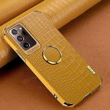 Imagem de Capa de telefone com textura de crocodilo para Samsung Galaxy Note 20 Ultra S21 S20 S10 Plus A72 A52 A51 A71 A50 A70 Capa de suporte magnético, suporte de ímã amarelo, para GalaxyA70 (A70S)
