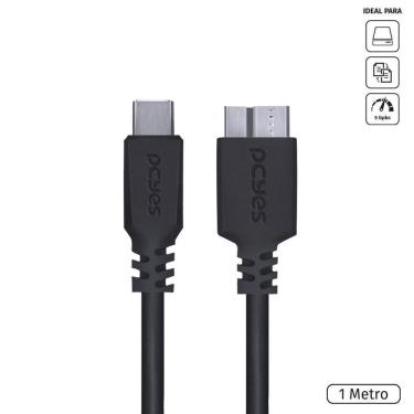 Imagem de Cabo Para Hd Externo Usb Tipo C Para Micro Usb B 3.0 1 Metro