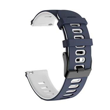 Imagem de GANYUU Pulseiras de silicone de cor dupla para pulseiras de relógio inteligente Mibro Lite para Xiaomi Mibro Air/Mijia pulseira de quartzo (cor: cor F, tamanho: para quartzo Mijia)