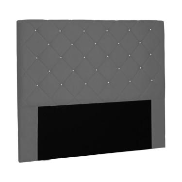 Imagem de Cabeceira Tania Cama Box Solteiro 90Cm Suede Cinza