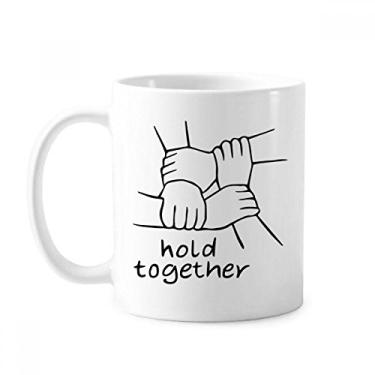 Imagem de Hold Together Caneca de gestos personalizada cerâmica xícara de café porcelana louça