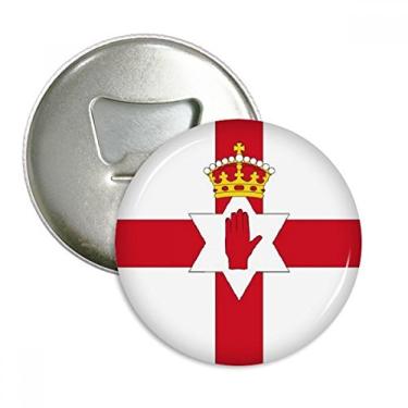 Imagem de Bandeira nacional da Irlanda do Norte Europa abridor de garrafas ímã de geladeira emblema multifuncional