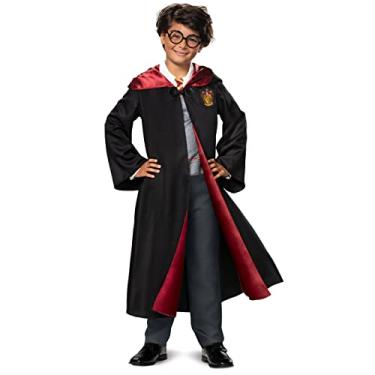 Imagem de Disguise Harry Potter Costume Kids Deluxe Hooded Robe and Jumpsuit, Children Size Medium (7-8), Black & Red (107529K)