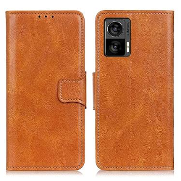 Imagem de capa de proteção contra queda de celular Para Motorola Edge 30 Neo Mirren Texture Leather Case