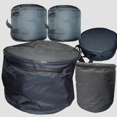 Imagem de Capa Bag P/ Bateria 5 Pçs Acolchoada Nylon 600 Resistente - Jpg