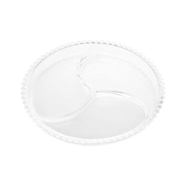 Imagem de Petisqueira de Cristal C/3 Divisórias Pearl Bolinha Transparente 23cm Wolff