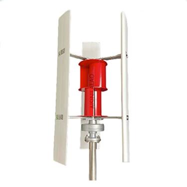 Imagem de GERADOR DE TURBINA VERTICAL DE POWER VERTICAL de 8000W, 12V 24V 48V Eixo de levitação magnética Turbina portátil de energia eólica com controlador para jardins externos (branco),24v