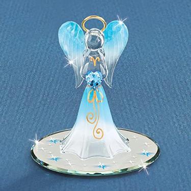 Imagem de Glass Baron Estatueta de anjo azul celestial