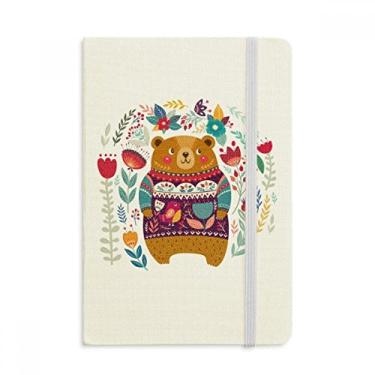 Imagem de Caderno de desenho animado urso animal rosa oficial tecido capa dura diário clássico
