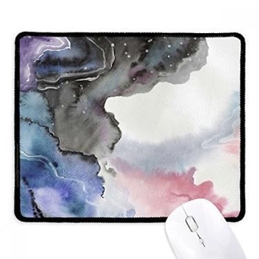 Imagem de Mousepad abstrato para sombreamento de tinta aquarela borda costurada tapete de jogos borracha