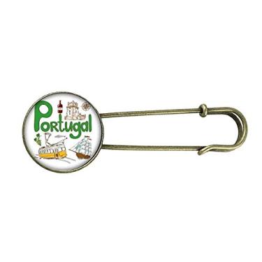 Imagem de Broche de metal retrô com símbolo nacional de Portugal