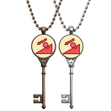 Imagem de OFFbb-USA Colar com pingente de chave dinâmica, para decoração de casais