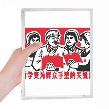 Imagem de Caderno de livro feminino soldado patriotismo vermelho folhas soltas diário recarregável artigos de papelaria